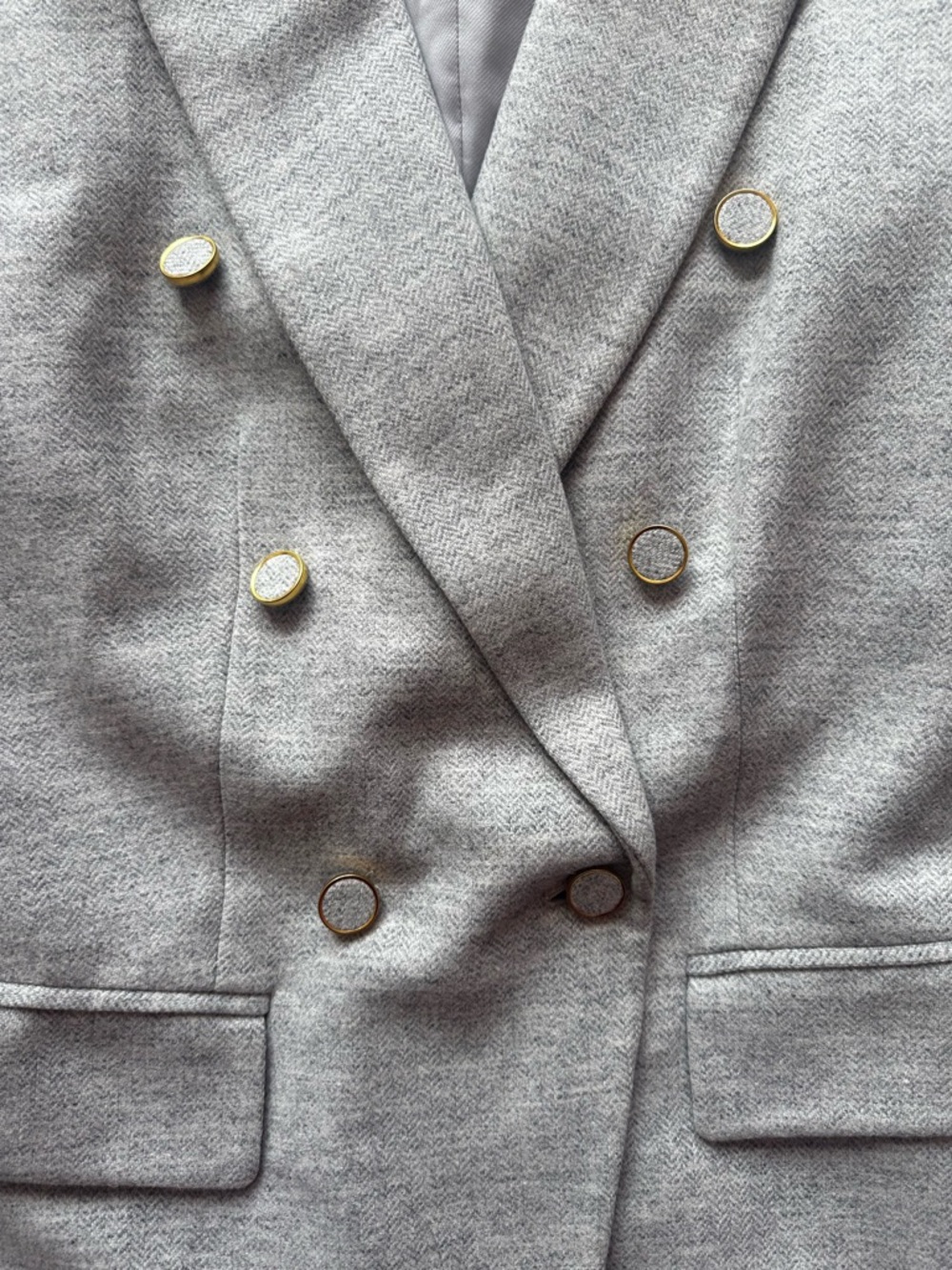 Club Monaco Grey Double Breasted Long Vest Blazer Tailored XS - Picture 3 of 14